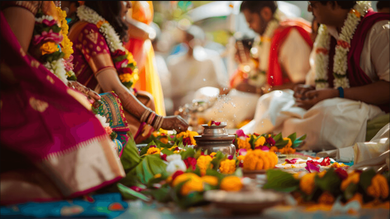 Indian wedding traditional ceremony